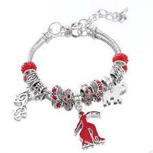Load image into Gallery viewer, DST Charm Bracelet – Delta Sigma Theta Sorority Jewelry