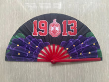 Load image into Gallery viewer, DST Hand Fan – Delta Sigma Theta Sorority Decorative Fan