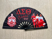 Load image into Gallery viewer, DST Hand Fan – Delta Sigma Theta Sorority Decorative Fan