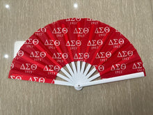 Load image into Gallery viewer, DST Hand Fan – Delta Sigma Theta Sorority Decorative Fan