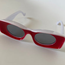 Load image into Gallery viewer, Shaded Red Sunglasses – Retro Red &amp; White Shades for Summer