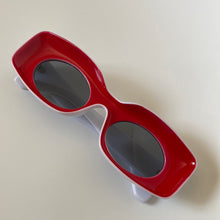 Load image into Gallery viewer, Shaded Red Sunglasses – Retro Red &amp; White Shades for Summer